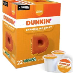 Dunkin' Caramel Me Crazy Coffee Keurig® K-Cup® Pods, Medium Roast, 22/Box (5000364900)