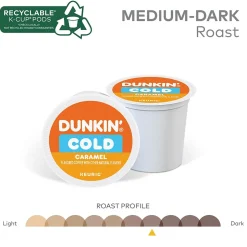 Dunkin' Cold Caramel Iced Coffee Keurig® K-Cup® Pods, Medium Dark Roast, 22/Box (5000375314)