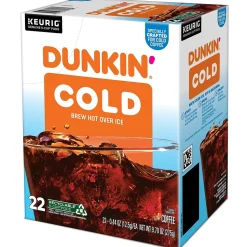 Dunkin' Cold Iced Coffee Keurig® K-Cup® Pods, Medium Dark Roast, 22/Box (5000369251)