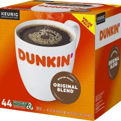 Dunkin' Original Blend Coffee Keurig® K-Cup® Pods, Medium Roast, 44/Box (006933)