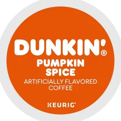 Dunkin' Pumpkin Spice Coffee Keurig® K-Cup® Pods, Light Roast, 22/Box (5000202812)