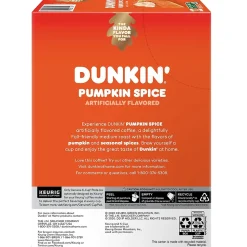 Dunkin' Pumpkin Spice Coffee Keurig® K-Cup® Pods, Light Roast, 22/Box (5000202812)