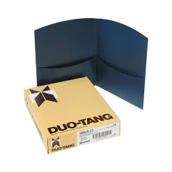 Duo-Tang Contour 2-Pocket Portfolio Folder, Dark Blue, 25/Box (5062523)