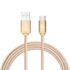 Durable Braided USB Type C Cable for Google Pixel 2, Samsung S8 (6ft) - Gold