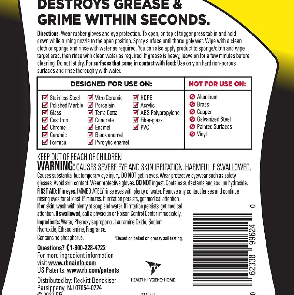 Easy-Off All-Purpose Cleaners & Spray Degreaser, Original Scent, 32 oz. (62338-99624)