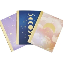 Eccolo Composition Notebooks, 7.5" x 9.75", College-Ruled, 80 Sheets, Assorted Colors, 3/Pack (ST840A-3PACK)