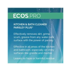 ECOS PRO Parsley Plus All-Purpose Kitchen & Bathroom Cleaner, Herbal Scent, 1 Gal. (PL9746/04)
