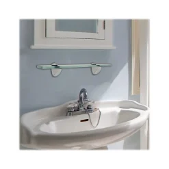 Eden Grove Glass Mounted Wall Shelf, 18