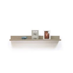 Eden Grove Mixed Materials Mounted Wall Shelf, 35.4", Driftwood (9602032E)