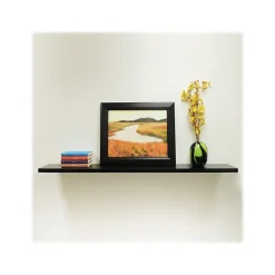 Eden Grove Slim MDF Mounted Shelf, 48", Black (9084674)