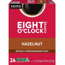 Eight O'Clock Hazelnut Coffee Keurig® K-Cup® Pods, Medium Roast, 24/Box (6406)