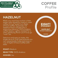 Eight O'Clock Hazelnut Coffee Keurig® K-Cup® Pods, Medium Roast, 24/Box (6406)
