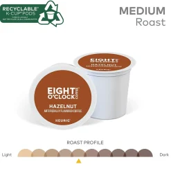 Eight O'Clock Hazelnut Coffee Keurig® K-Cup® Pods, Medium Roast, 24/Box (6406)