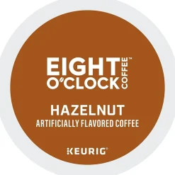 Eight O'Clock Hazelnut Coffee Keurig® K-Cup® Pods, Medium Roast, 96/Carton (64060)