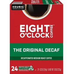 Eight O'Clock The Original Decaf Coffee, Keurig K-Cup Pod, Medium Roast, 96/Carton (6425CT)
