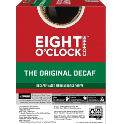 Eight O'Clock The Original Decaf Coffee, Keurig K-Cup Pod, Medium Roast, 96/Carton (6425CT)