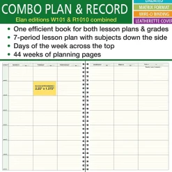 ELAN Undated Lesson Planner and Record Book, 8.5" x 11", 30/Pack (PR7-10-CP)