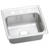 Elkay Celebrity 3-Hole Single-Bowl Drop In Kitchen Sink, 18" x 19" x 7.13", Stainless Steel, Brushed Satin (PSR19183)