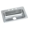 Elkay Celebrity Stainless Steel 25" x 21-1/4" x 5-3/8", Single Bowl Top Mount Sink (GECR25213)