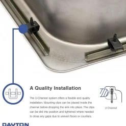 Elkay Dayton Bar Sink, Stainless Steel, Single Bowl, Top Mount, Satin (D115152)