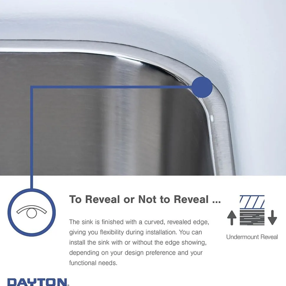 Elkay Dayton Stainless Steel 31-3/4" x 18-1/4" x 8", Equal Double Bowl Undermount Sink (DXUH3118)