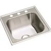 Elkay Dayton Stainless Steel 20" x 20" x 10-1/8", Single Bowl Top Mount Laundry Sink (DPC12020101)