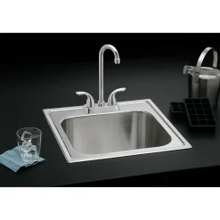 Elkay Dayton Stainless Steel 20" x 20" x 10-1/8", Single Bowl Top Mount Laundry Sink (DPC12020101)