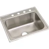 Elkay Dayton Stainless Steel 25" x 22" x 10-1/4", Single Bowl Top Mount Sink (DPC12522104)