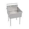 Elkay Dependabilt 2-Hole Single-Bowl Kitchen Sink with Legs, 42" x 27.5" x 27", Stainless Steel, Silver (B1C24X24X)