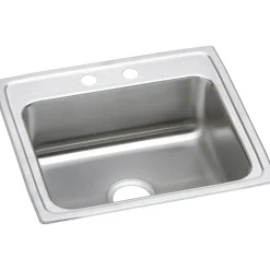 Elkay Lustertone 22" Drop In Single Basin Stainless Steel Kitchen Sink (LRAD2219653)