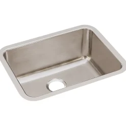 Elkay Lustertone Classic Single-Bowl Undermount Sink, 18.25" x 23.5" x 12", Stainless Steel, Lustrous Satin (ELUH211512)