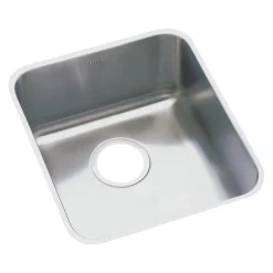 Elkay Lustertone Classic Single-Bowl Undermount Sink, 4.88" x 18.5" x 18.5", Stainless Steel, Lustrous Satin (ELUHAD161650)