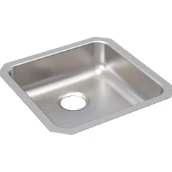 Elkay Lustertone Classic Single-Bowl Undermount Kitchen Sink, 18.5" x 18.5" x 5.38", Stainless Steel, Lustrous Satin