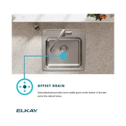 Elkay Lustertone Classic 3-Hole Single-Bowl Drop In Sink, 5.5