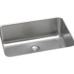 Elkay Lustertone Stainless Steel 26-1/2" x 18-1/2" x 10", Single Bowl Undermount Sink with Perfect Drain (ELUH241610PD)
