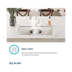 Elkay Quartz Classic Single-Bowl Drop-In/Undermount Kitchen Sink, 15.75