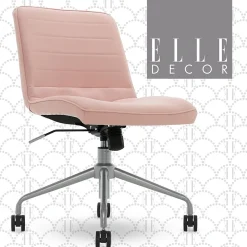 ELLE Decor Adelaide Fabric Task Chair, Pink (48214A)