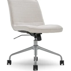 ELLE Decor Adelaide Fabric Task Chair, Ivory (48214B)