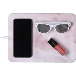 ELLIE ROSE 10-Watt Qi Wireless Charging Tray, Cracked Marble (WCT-0002)