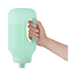 ello Hydra Time Markers Plastic Water Bottle with Straw, 64 oz., Yucca (299-0826-025-2)