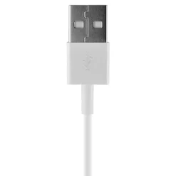 Ematic 3 ft. Charge and Sync Lightning to USB-A Cable, White, (ELC420MF)