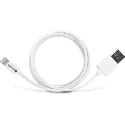 Ematic Charge and Sync Lightning to USB-A Cable, 6 ft., White, (ELC460)