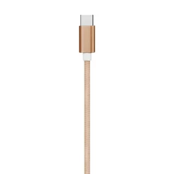 Ematic Charge and Sync USB-C 2.0 to USB-A Cable, 6 ft., Gold, (EUTC604GL)