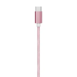 Ematic Charge and Sync USB-A to USB-C Cable, 3 ft., Pink, (EUSBCPN)