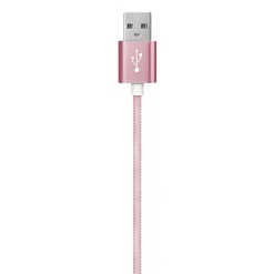 Ematic Charge and Sync USB-A to USB-C Cable, 3 ft., Pink, (EUSBCPN)