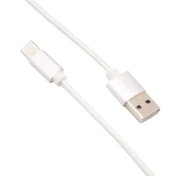 Ematic Charge and Sync USB-C 2.0 to USB-A Cable, 6 ft., White, (EUTC603WH)