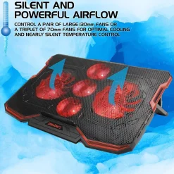 ENHANCE Cryogen ENGXC20100RDWS Laptop Cooling Stand, USB Connectivity, Red