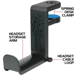 ENHANCE ENUNHPM100BKEW Gaming Headphone Mount, Black