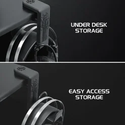 ENHANCE ENUNHPM100BKEW Gaming Headphone Mount, Black