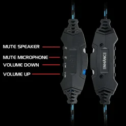 Enhance Voltaic Pro 7.1 Surround Gaming Headphones, USB, Black/Blue (ENVOH7L100BLEW)